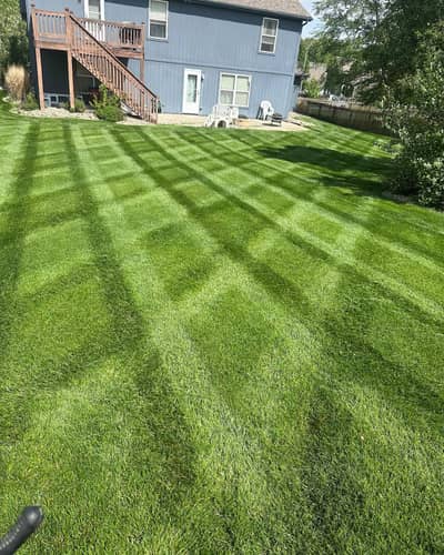 Signature crosshatch lawn pattern